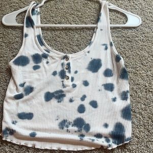 pacsun tie die tank with buttons